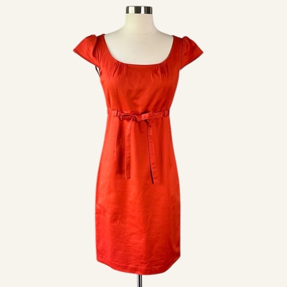 LAURA ASHLEY Belted Sheath Dress Size 8 - Picture 1 of 12